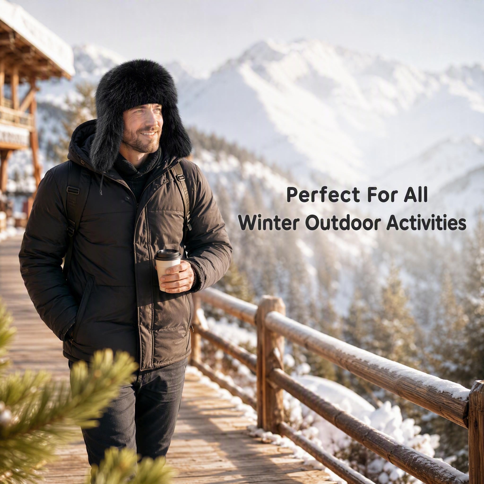 DONVEE LUXE™ Luxury Faux Fur Trapper Hat - Windproof Winter Ushanka with Suede Lining - 图片 3