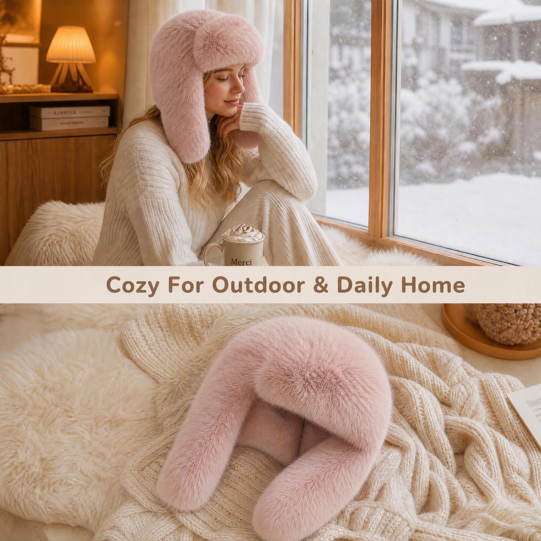 DONVEE LUXE™ Luxury Faux Fur Trapper Hat - Windproof Winter Ushanka with Suede Lining - 图片 4