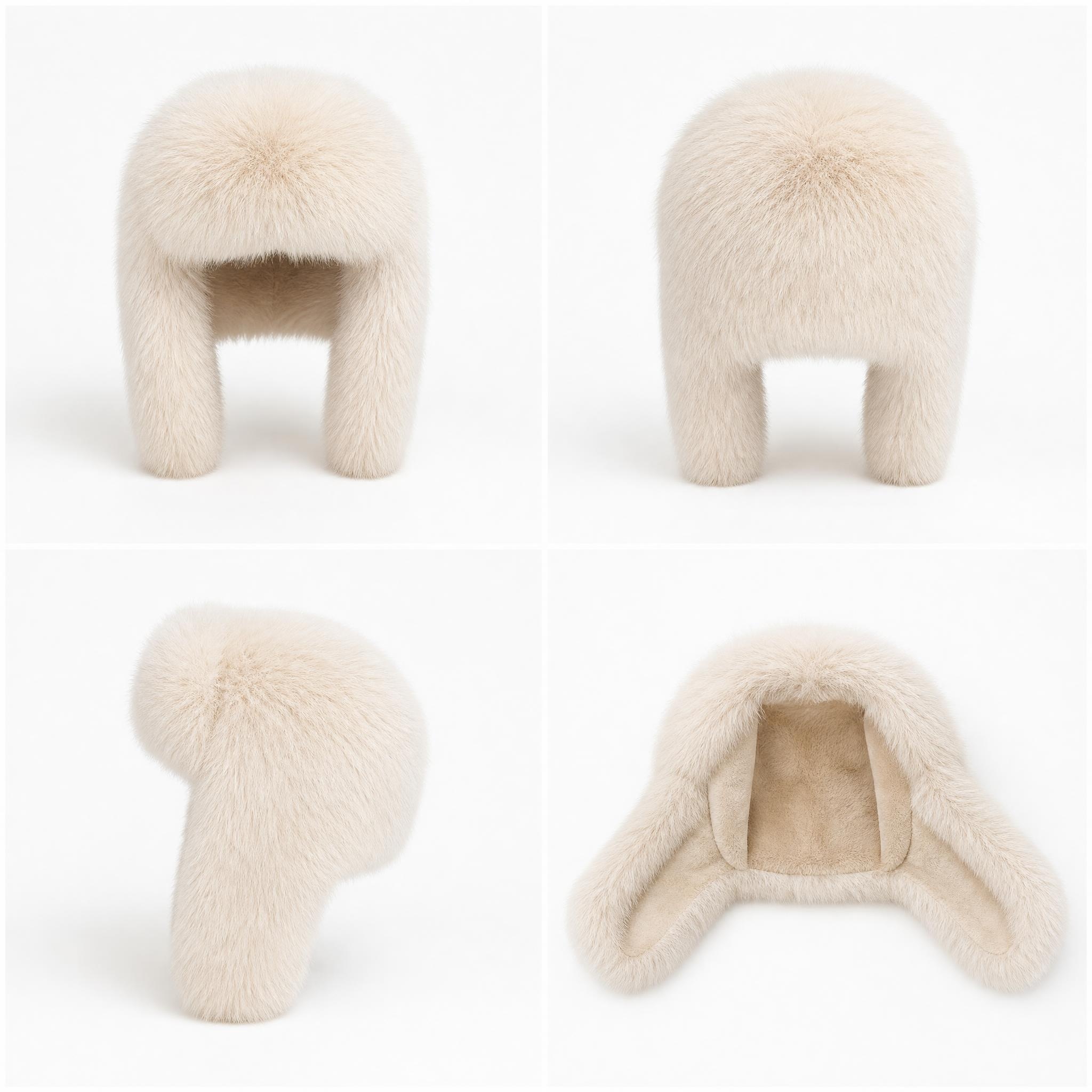DONVEE LUXE™ Luxury Faux Fur Trapper Hat - Windproof Winter Ushanka with Suede Lining - 图片 5